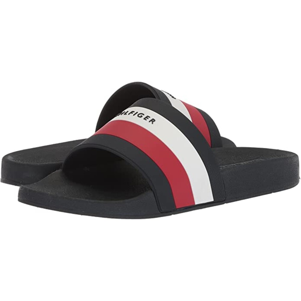 Tommy Hilfiger Earthy Pool Slide Sandals Boys Blue / Red / White Size 1